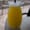 Pineapple-shaped glass filled with fresh pineapple juice at the plantation café