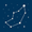 A stylized graphic of a constellation