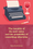 A flat, minimalist illustration of a dark blue vintage typewriter with a blank sheet of paper, a glass of red wine, and a smoking cigarette butt, all set against a textured red background